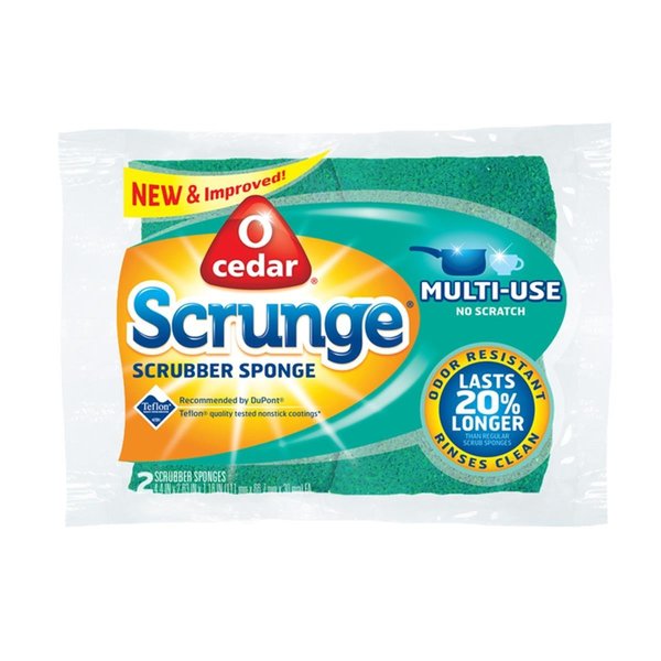 O-Cedar 7.5 x 5 in. Scrunge Cellulose No Scratch Sponge O-4815